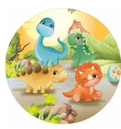 Capa Painel Redondo Dinossauro Baby - MV festa