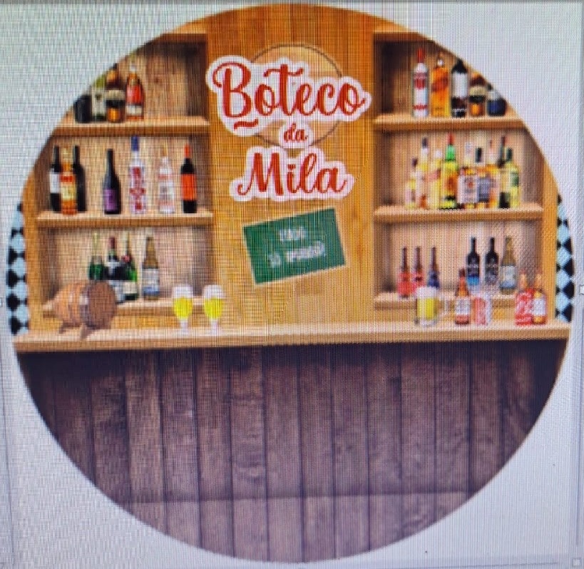 Painel Redondo Boteco de 50Cm - MV festa
