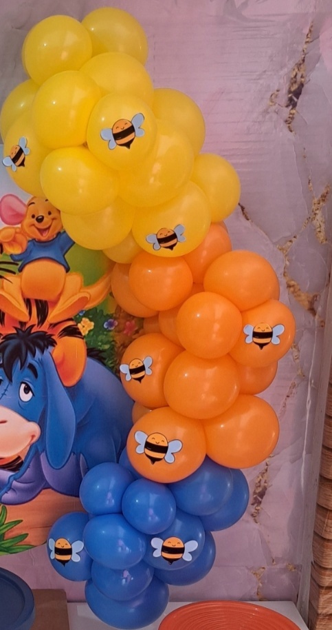 Mini Arco Amarelo Candy, Laranja E Bege - MV festa