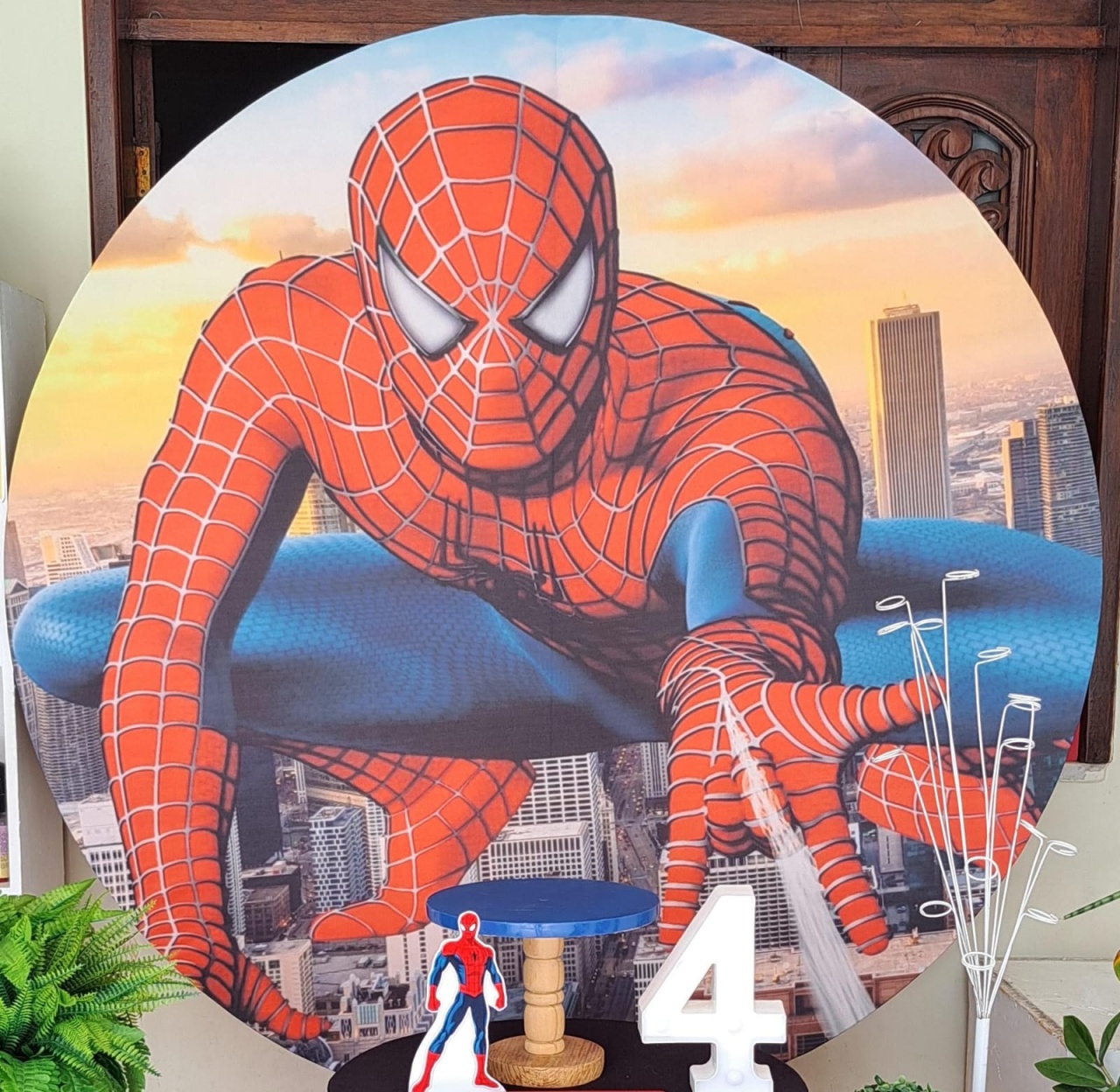 Capa Painel Redondo Homem Aranha - MV festa
