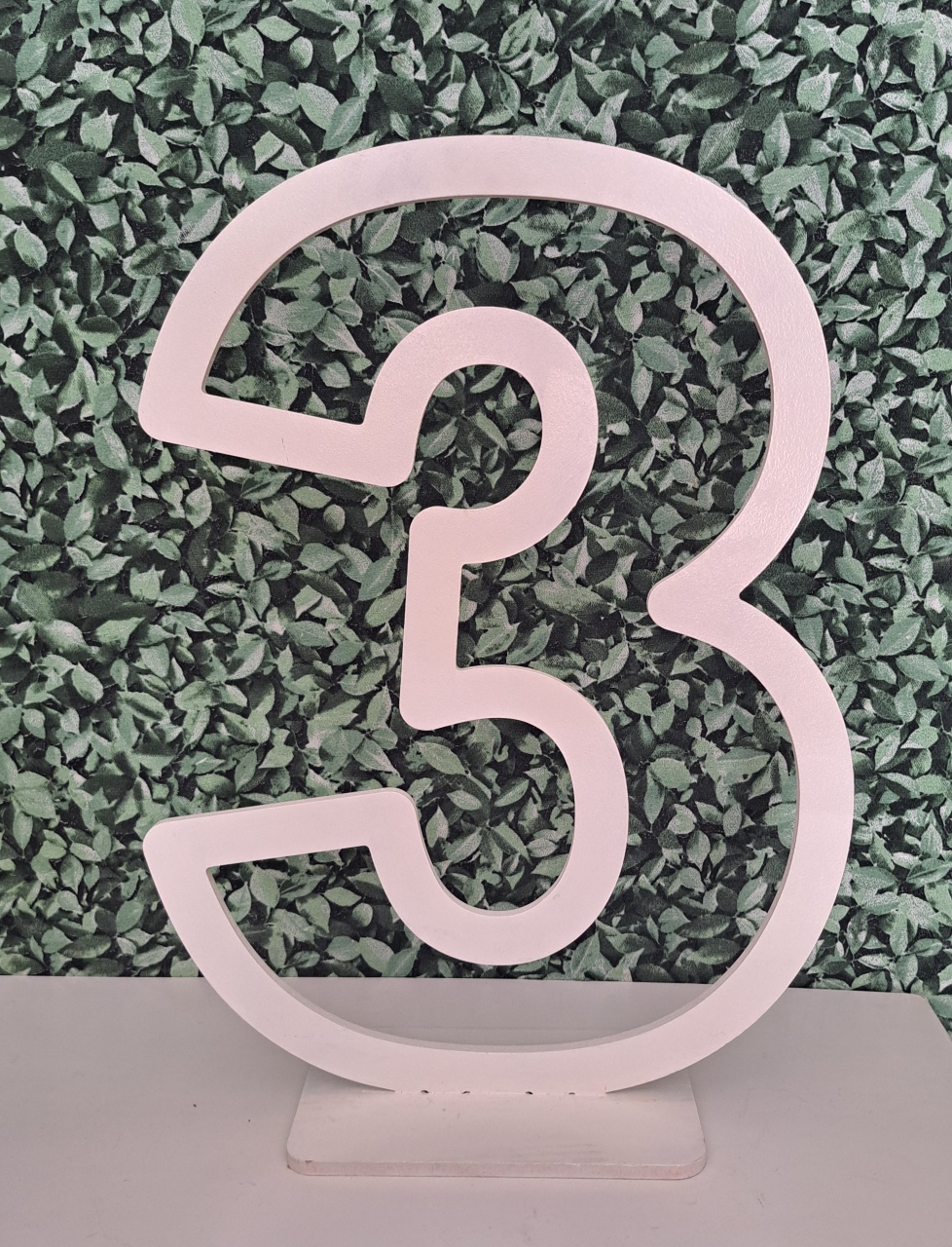 Numero 3 de Mdf Branco de 60Cm - MV festa