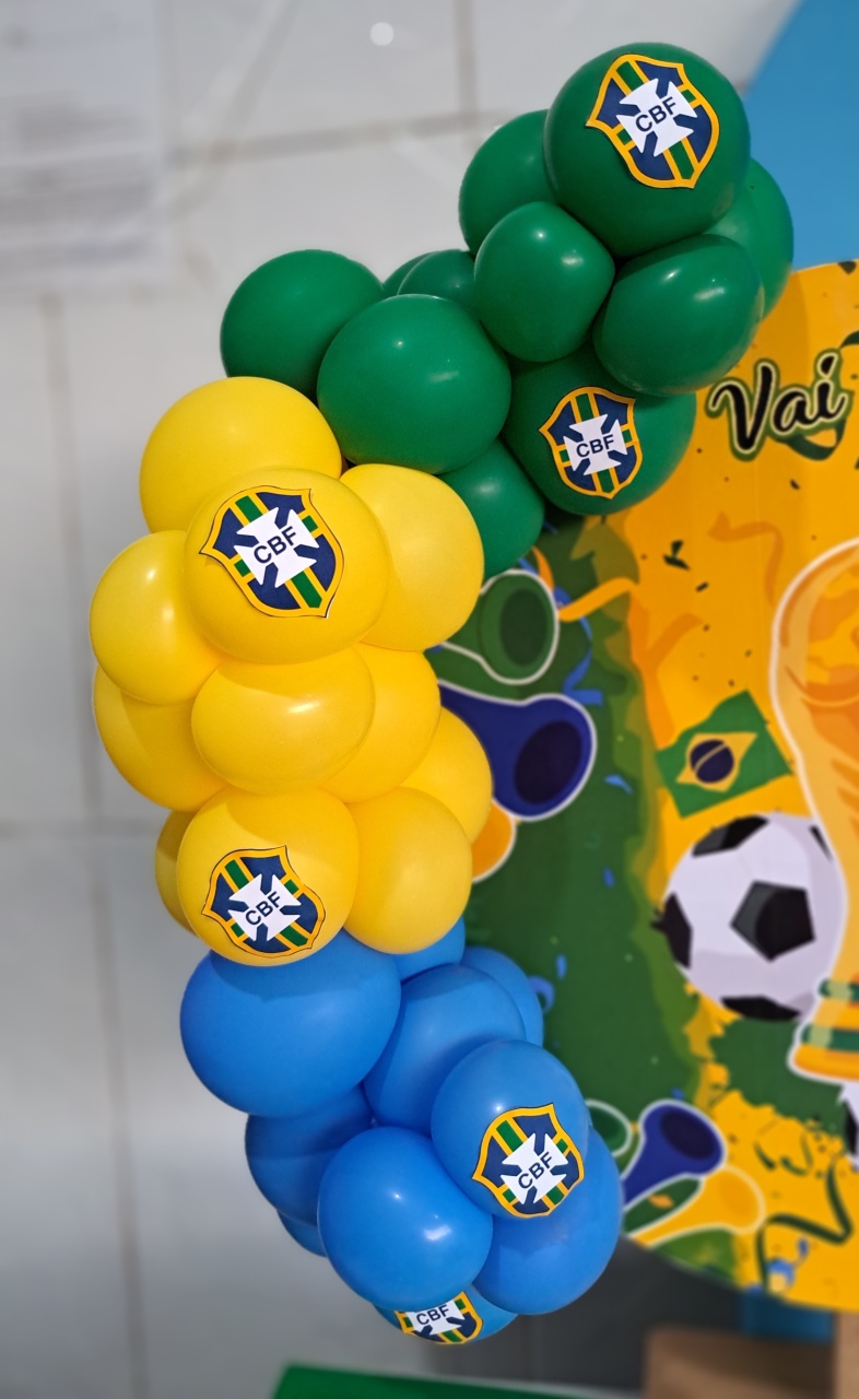 Mini Arco de Balões (Vr/Am/Az) - MV festa