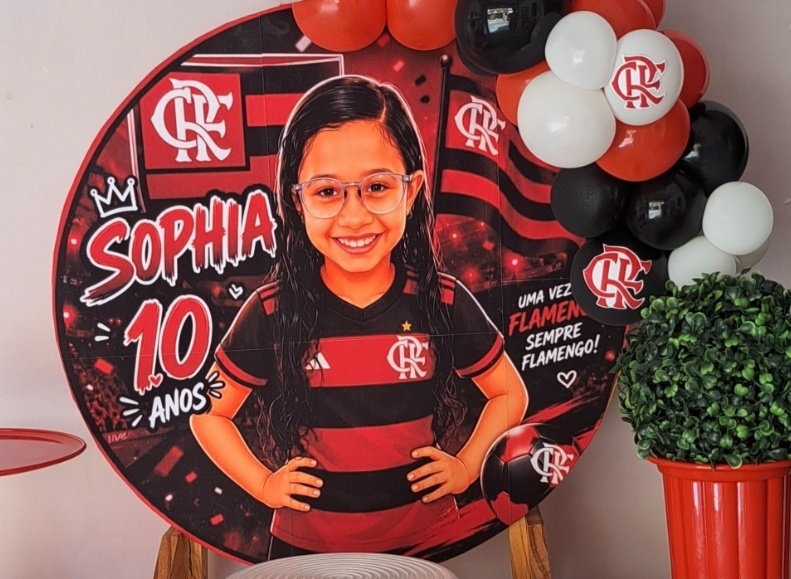 Painel Flamengo Menina Ia - MV festa