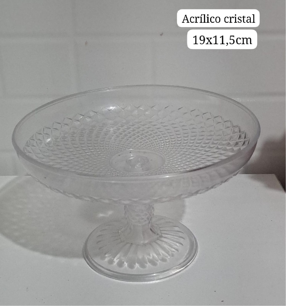 Doceira de Acrilico Cristal 19X11,5Cm - MV festa