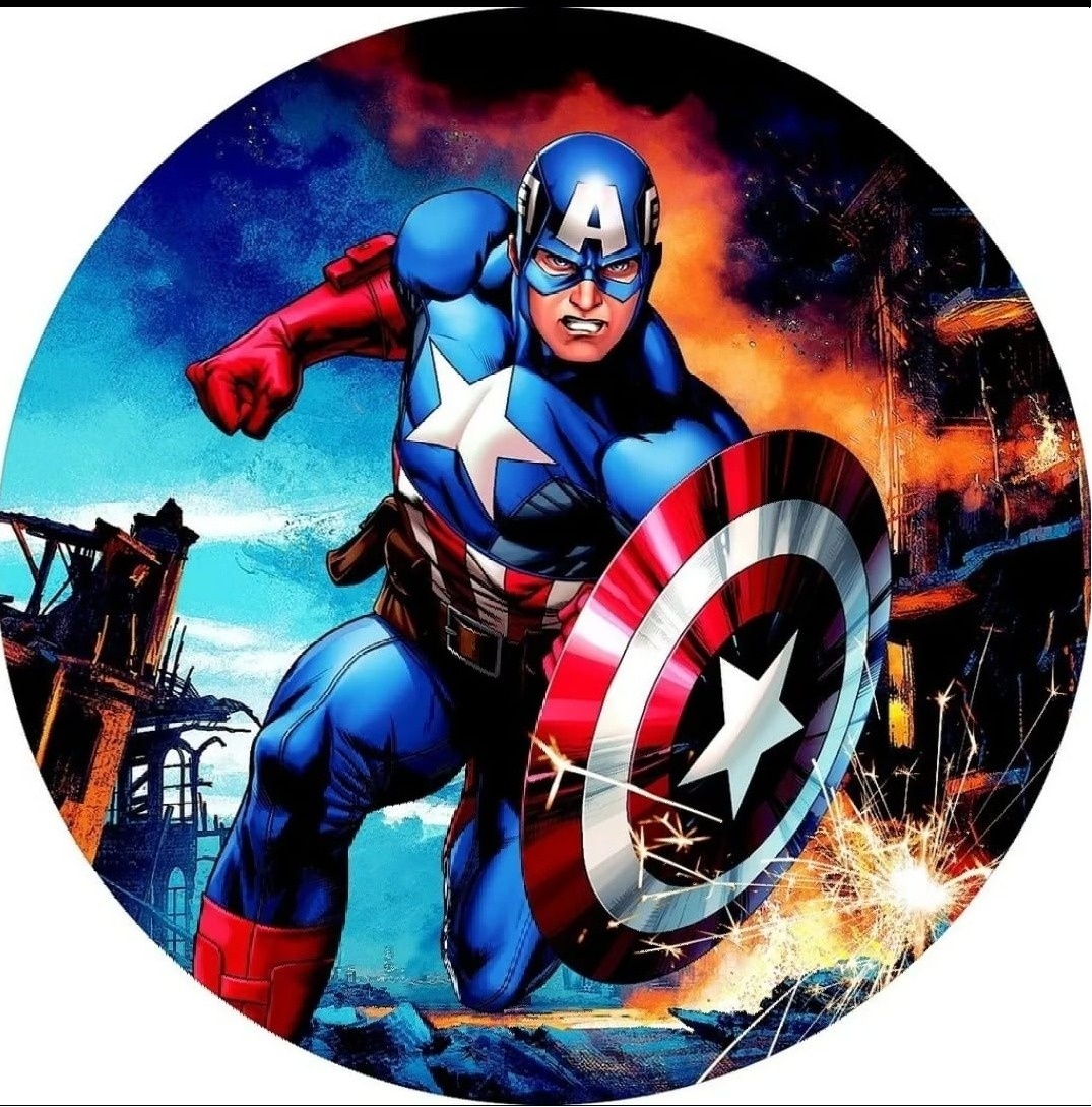 Capa Painel Capitão America - MV festa