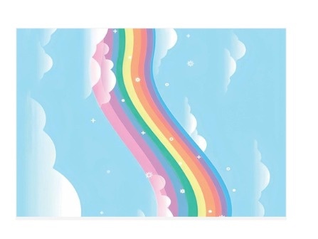 Capa Painel Lateral Fundo Com Arco Iris - MV festa