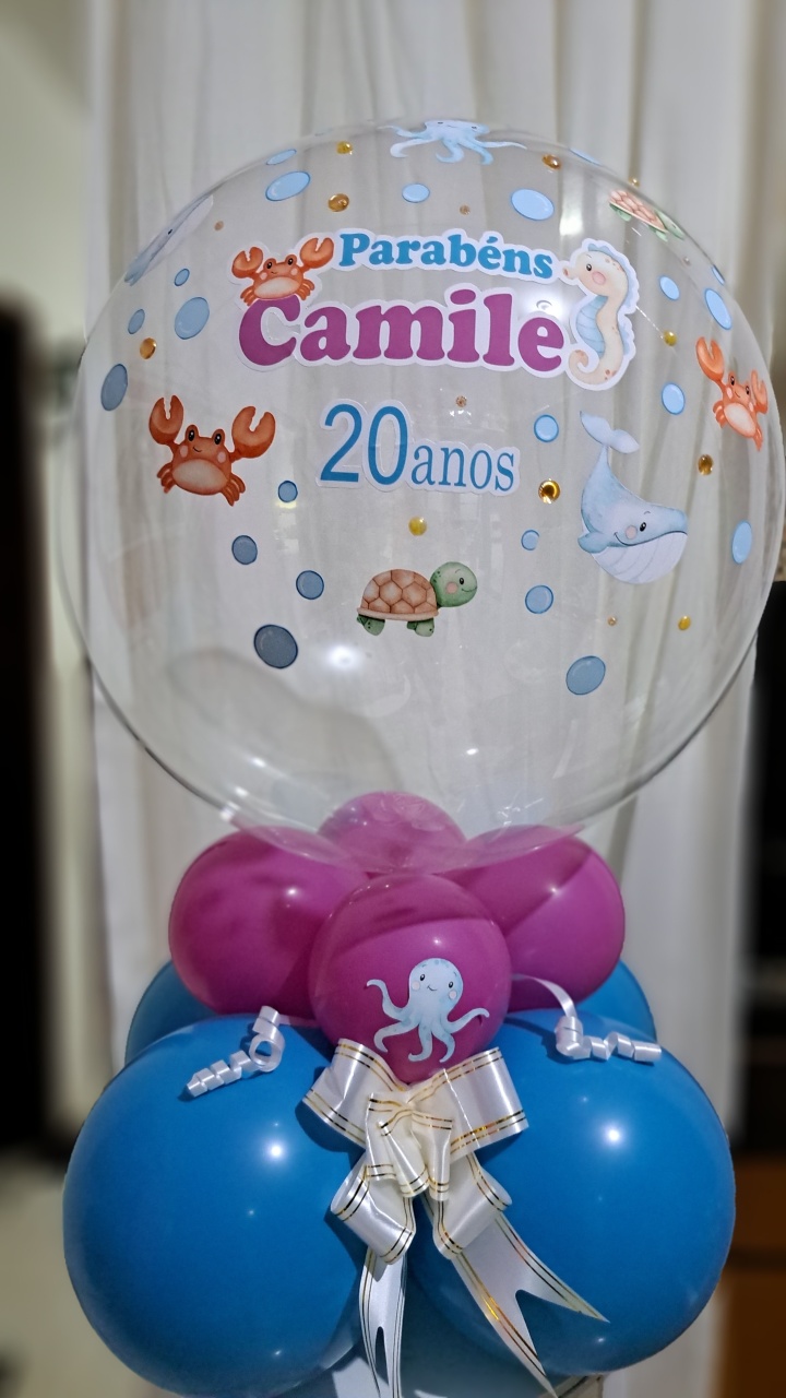 Balão Personalizado Fundo Do Mar  - MV festa