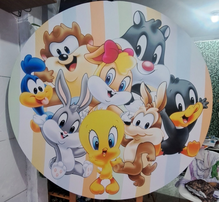 Painel Redondo Baby Looney Tunes - MV festa