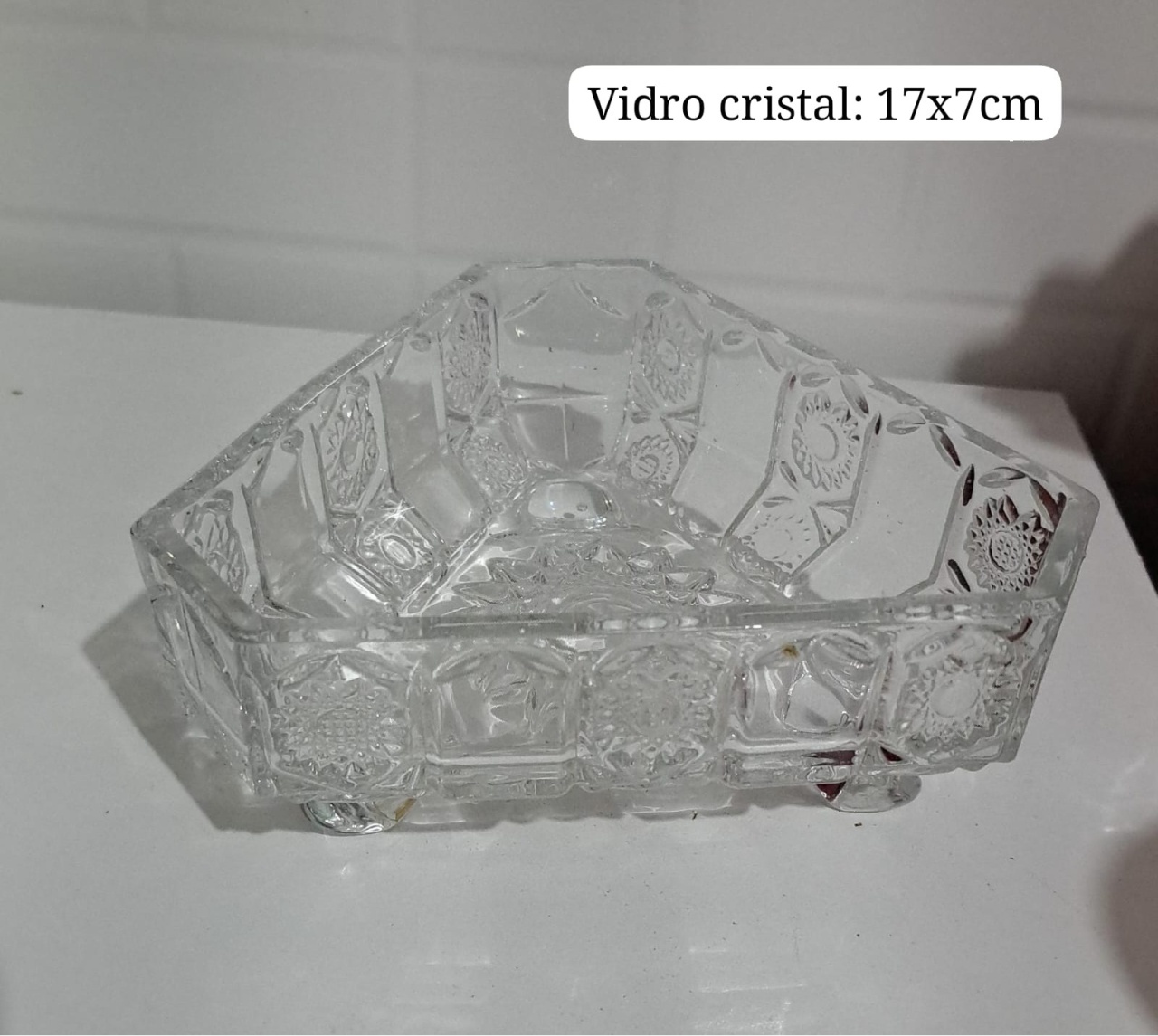 Doceira de Vidro Cristal de 17X7Cm - MV festa