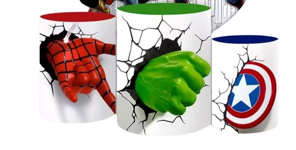Capa Cilindros Os Vingadores - MV festa