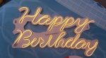 Placa Happy Birthday Em Led Quente - imagem 1