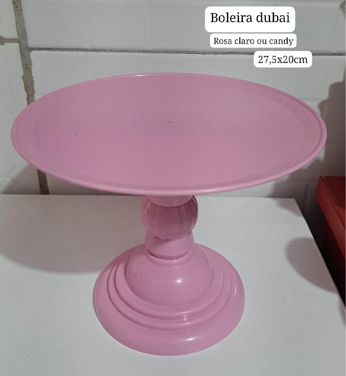 Boleira Dubai Rosa Claro Ou Candy 27,5X20Cm - MV festa