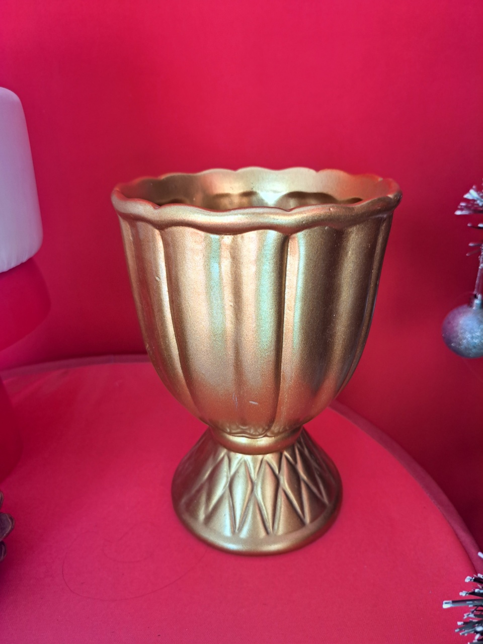 Vaso Dourado de Cerâmica  - MV festa