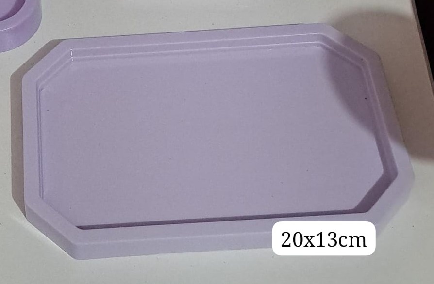 Bandeja Lilas Candy Retangular de 20X13Cm - MV festa