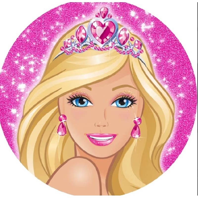 Capa Painel Redondo Barbie - MV festa