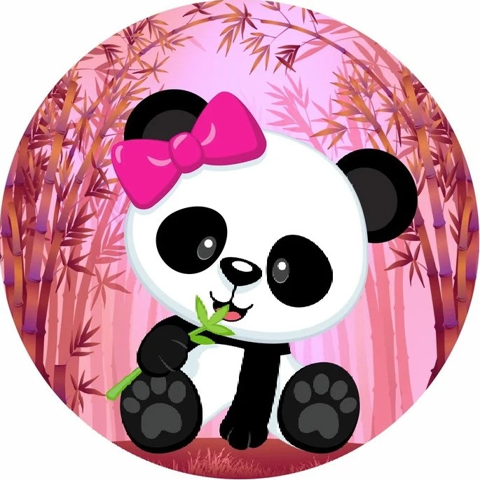 Painel Pandinha Rosa 50 Cm - MV festa