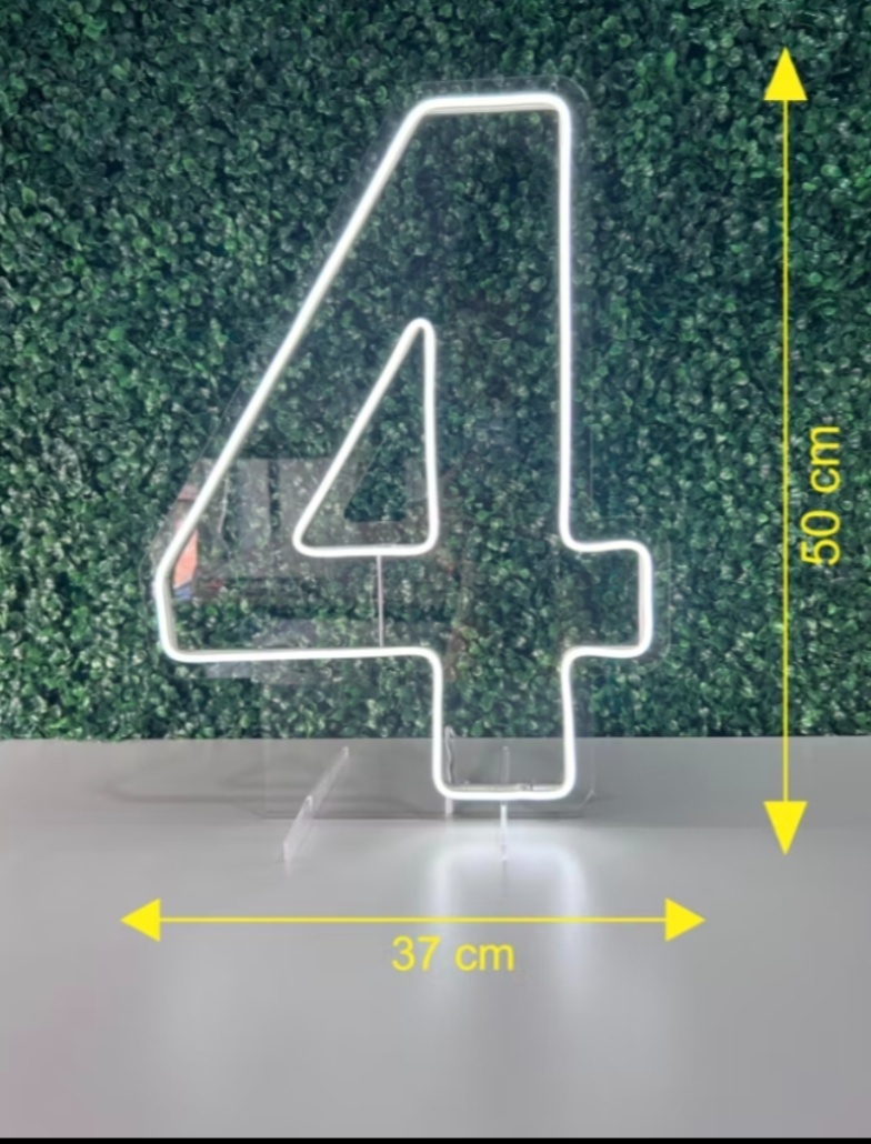 Numero 4 de Led - MV festa