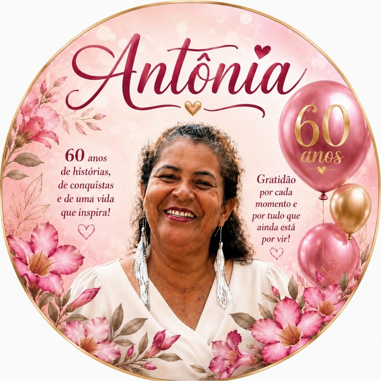 Painel Rosa Do Deserto Ia - MV festa