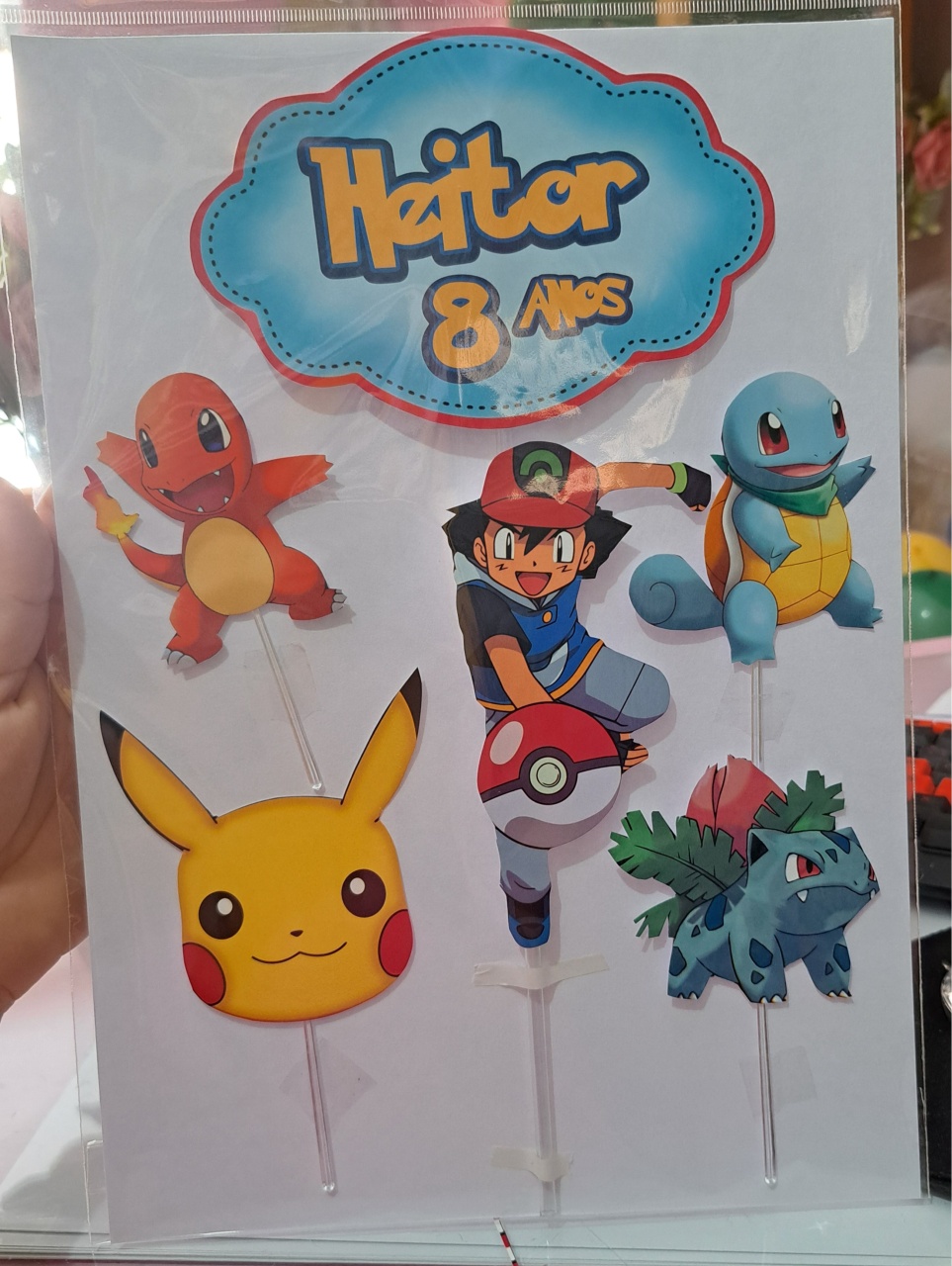 Topper de Bolo: Pokemon - MV festa