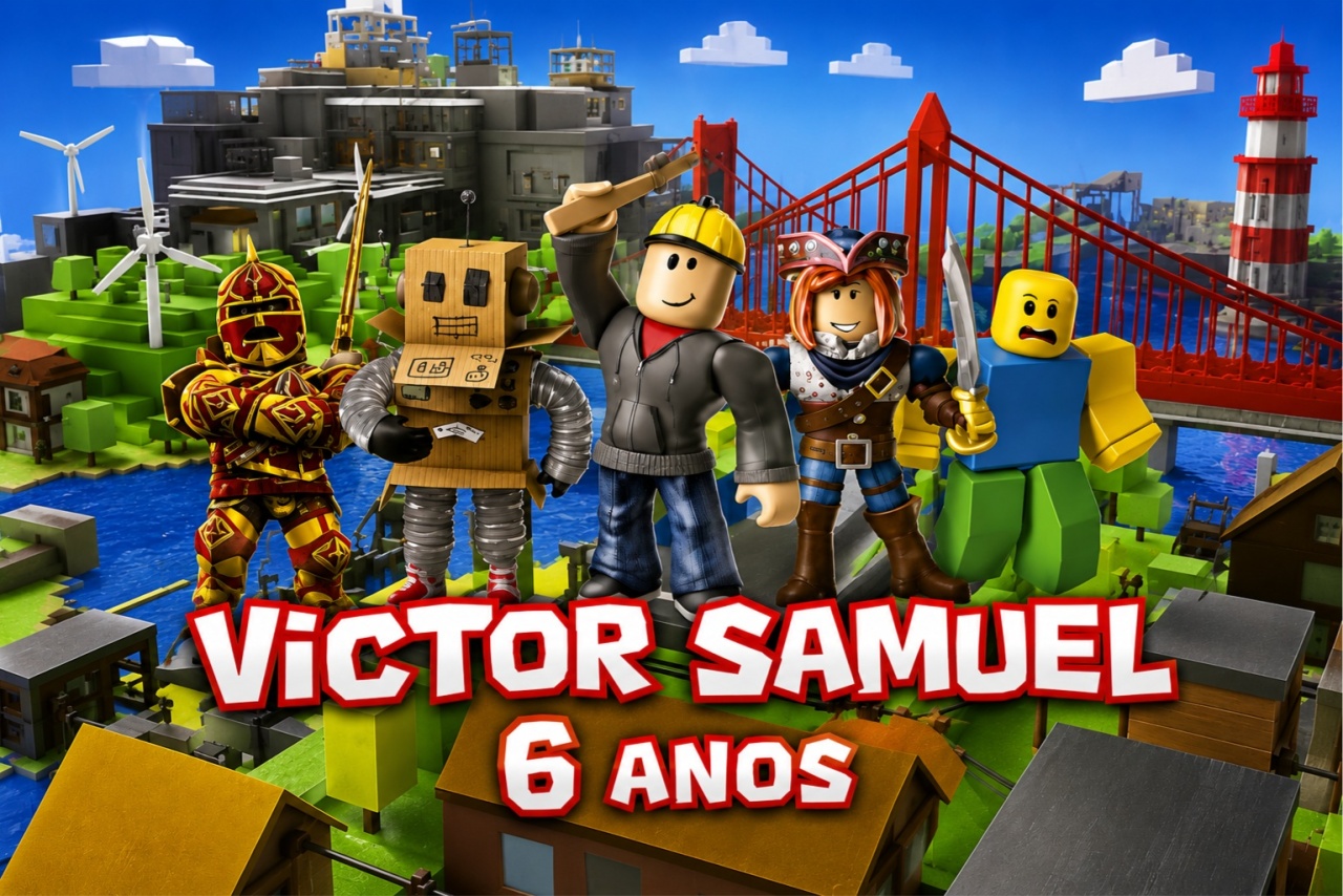 Placa Personalizada Roblox Ia - MV festa