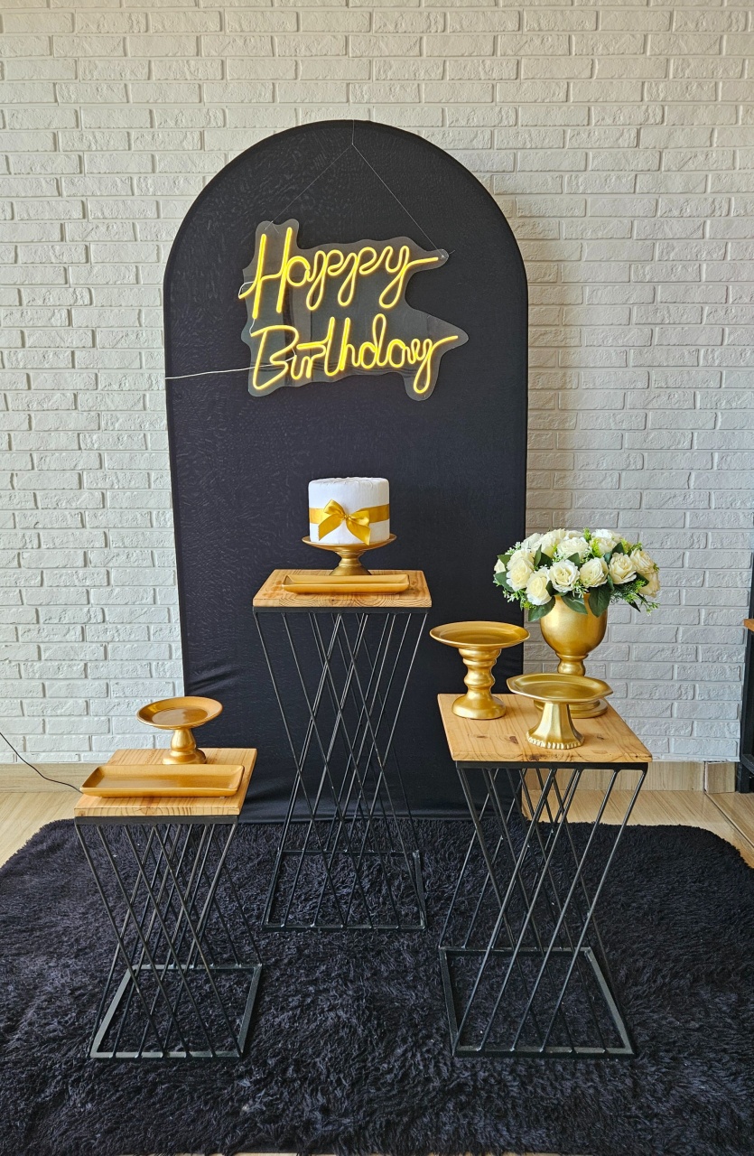Kit Festa Facil P - Adulto Preto Com Dourado - DecorFest