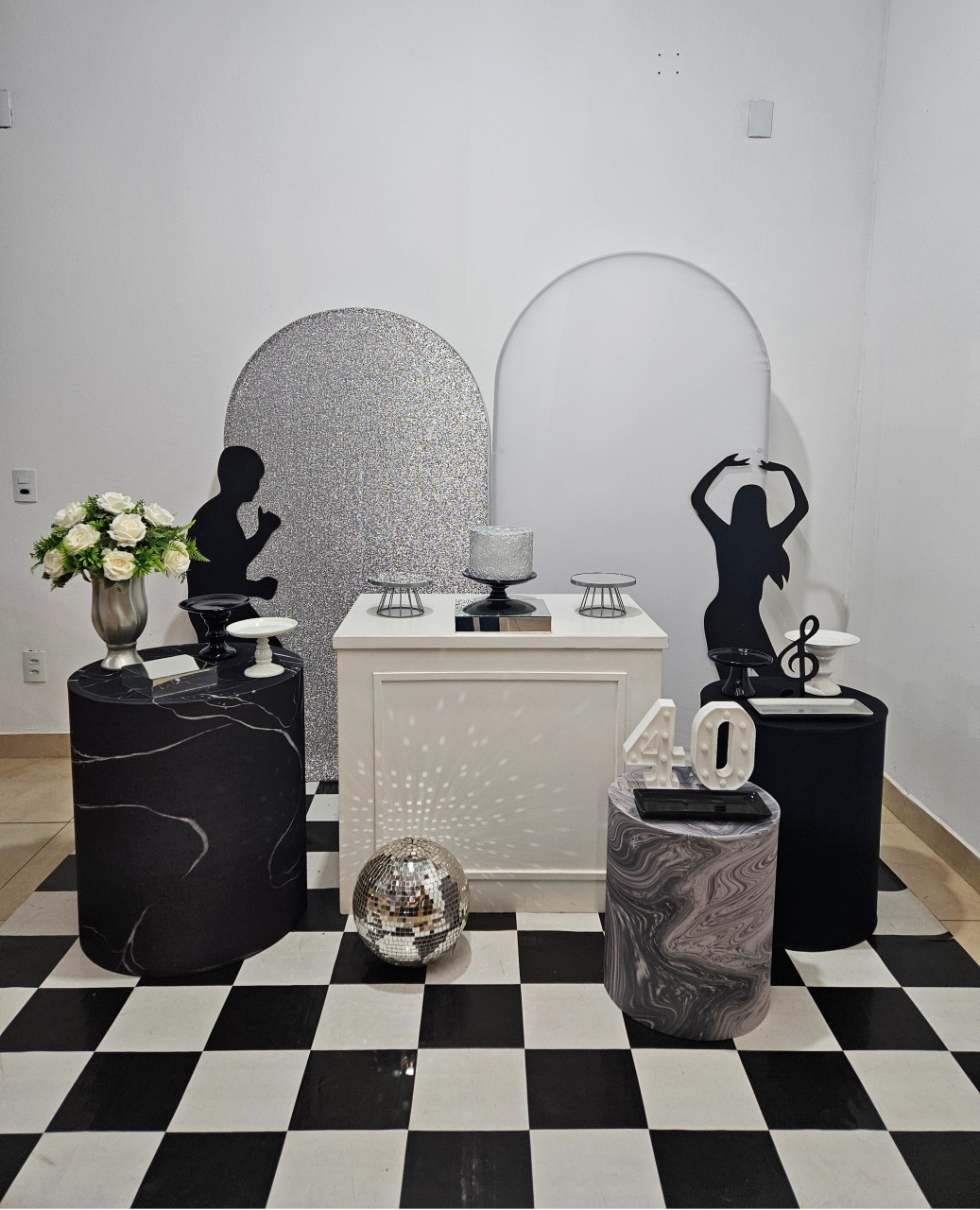 Kit - Branco Com Prata - DecorFest