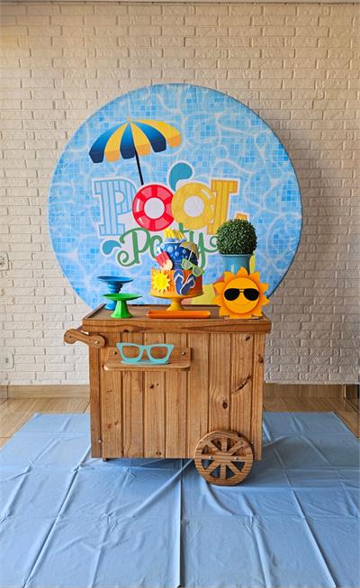 Kit Pocket Car - Pool Party Menino - DecorFest