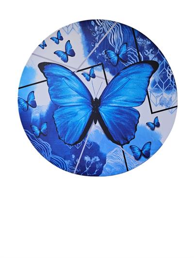 Painel Redondo Borboleta Azul - DecorFest