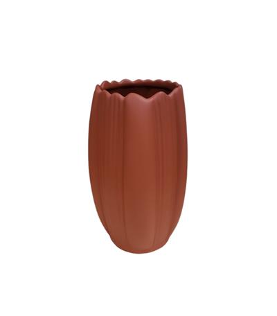 Vaso Listrado Terracota Louça G - DecorFest