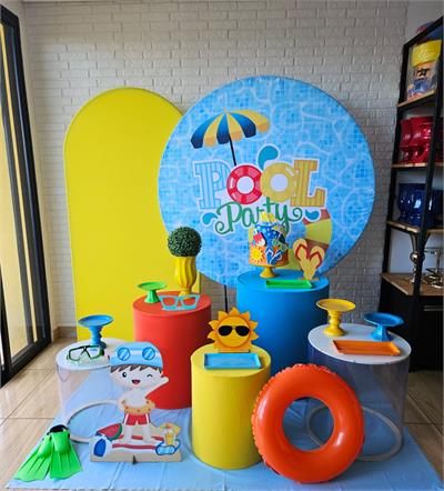 Kit Festa Facil G - Pool Party Menino - DecorFest
