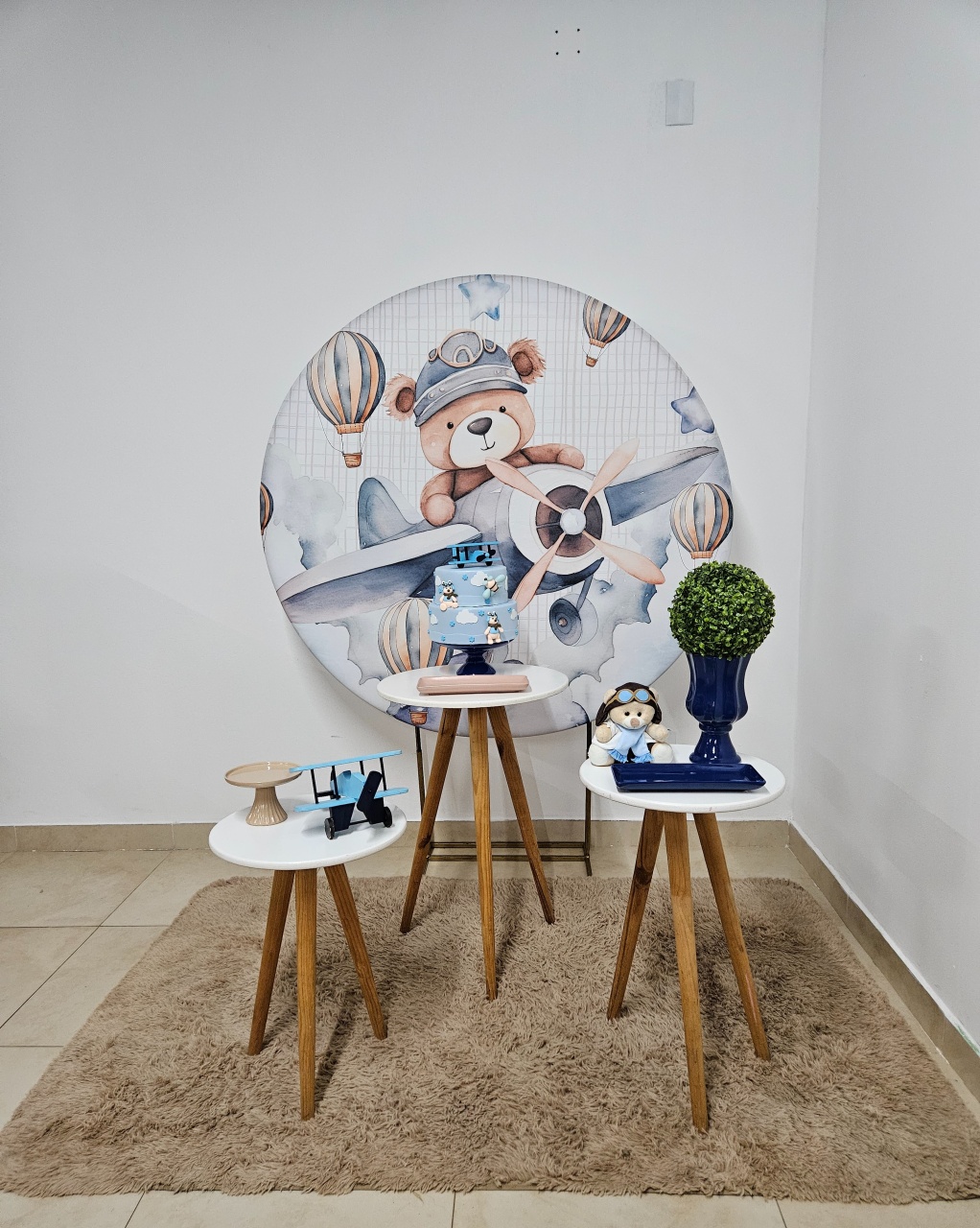 Kit Festa Facil - Urso Aviador - DecorFest