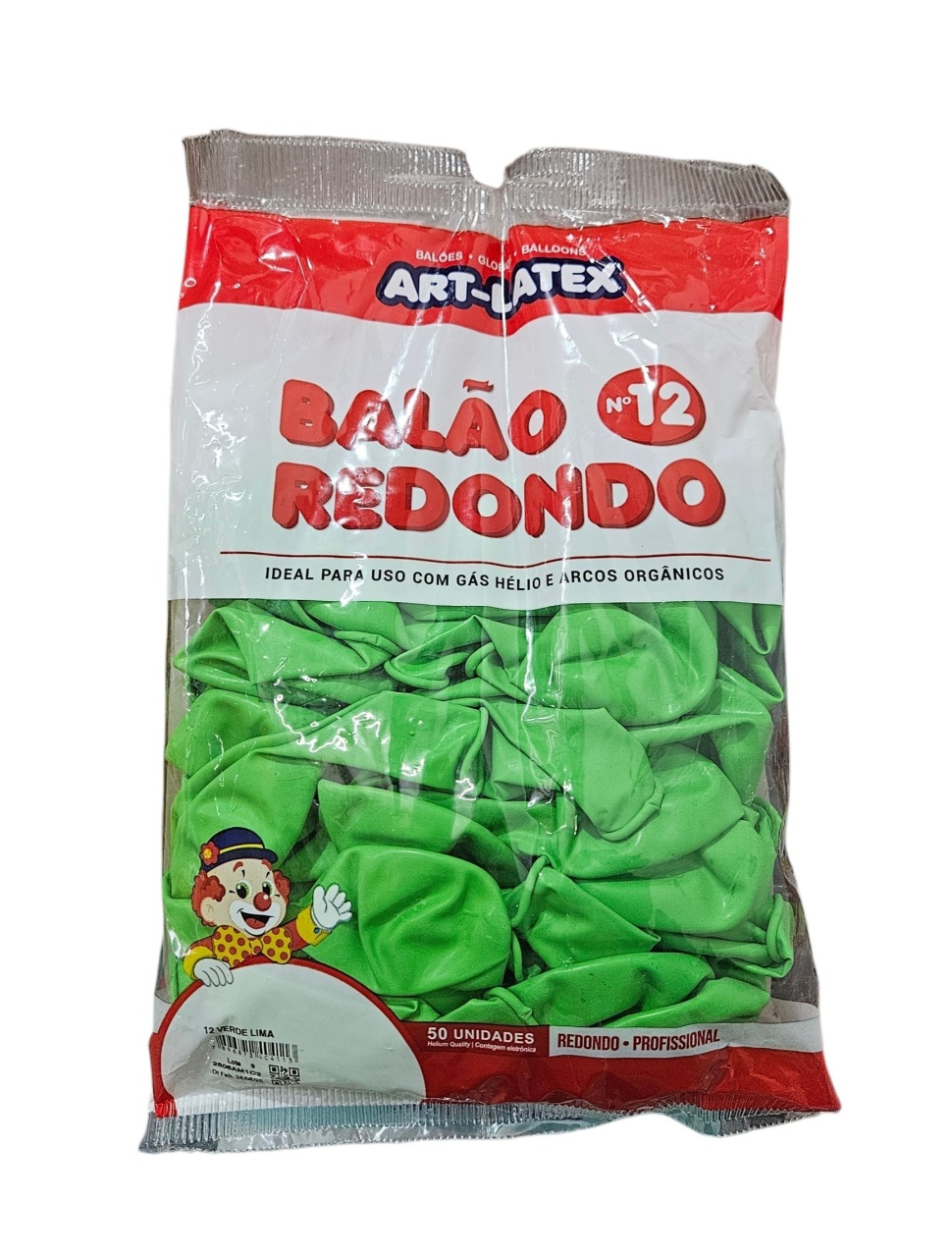 Balão Art-Latex 12" - Verde Lima Com 50 Unidades - DecorFest