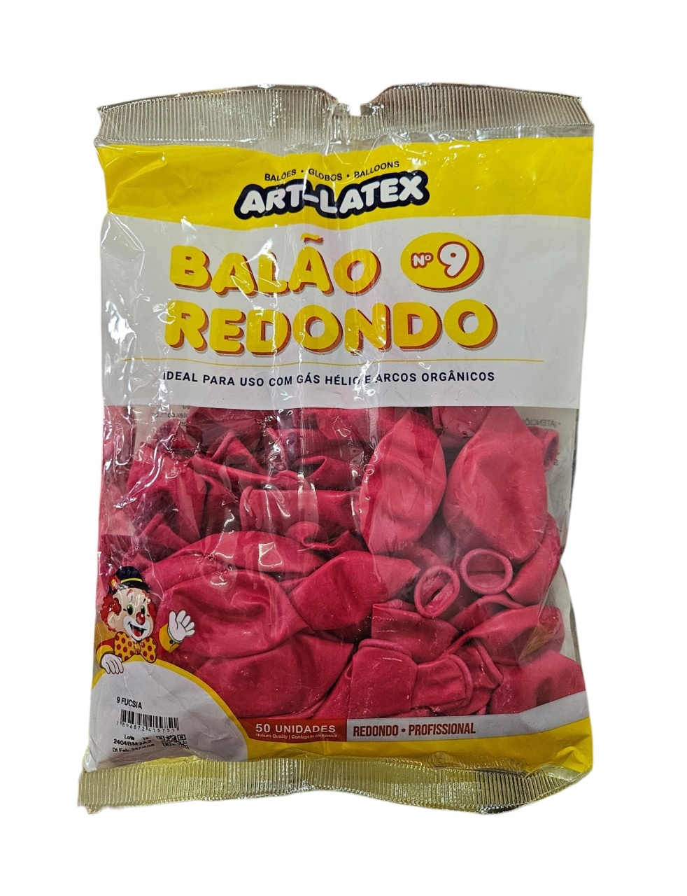 Balão Art-Latex 9" - Fucsia 50 Unidades - DecorFest