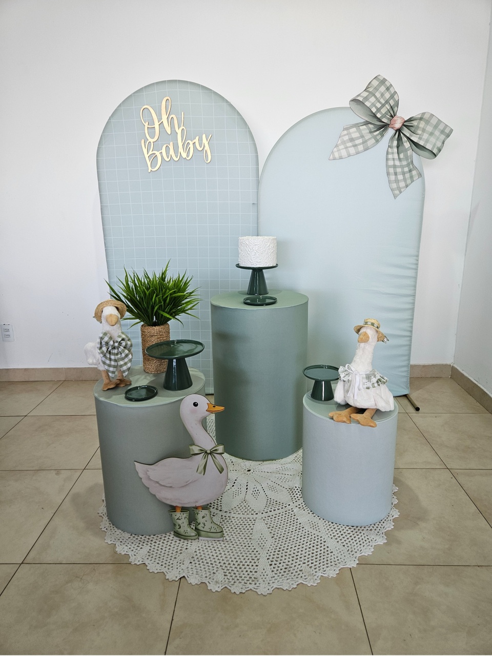 Chá de Bebê M - Ganso Verde - DecorFest
