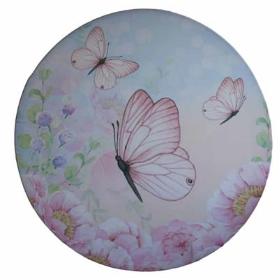 Painel Redondo Borboleta Rosa - DecorFest