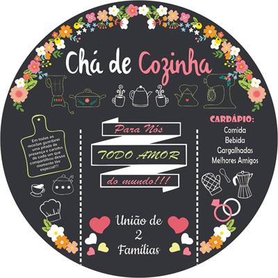 Painel Redondo Chá de Cozinha - DecorFest