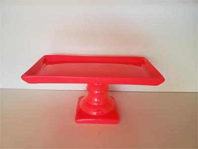 Bandeja Retangular Alta Rosa Neon  - Louça - DecorFest