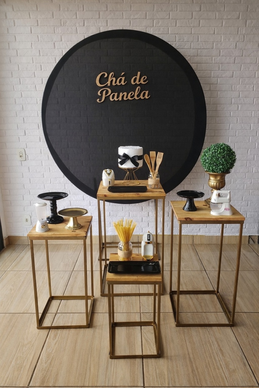 Kit Cha de Cozinha - Preto - DecorFest