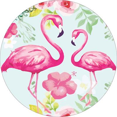 Painel Redondo Flamingo - DecorFest