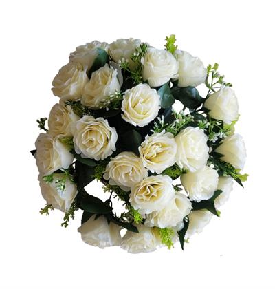 Buque de Rosa - Cor Chá Com 24 Rosas - DecorFest