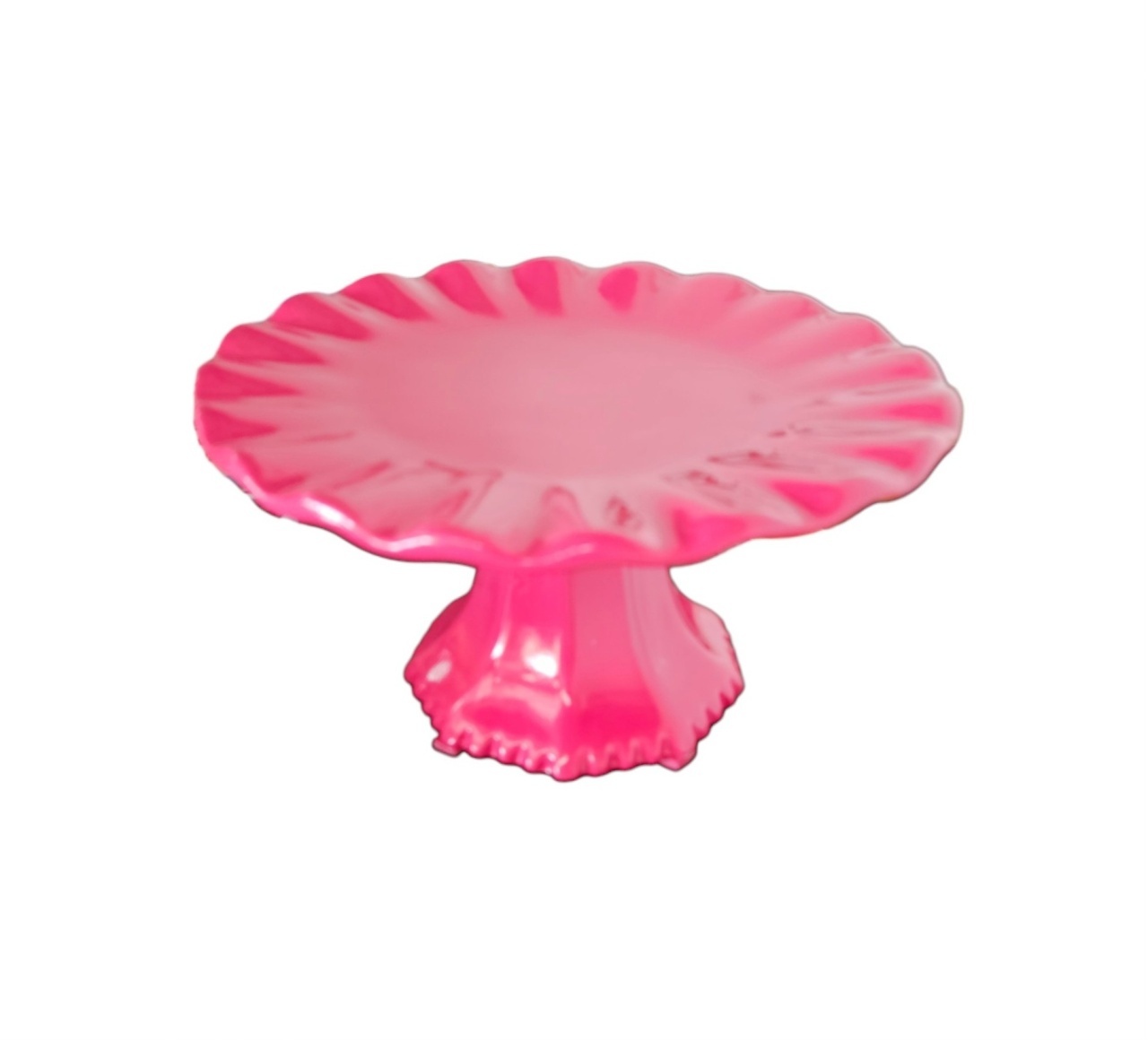 Bandeja Pink Babado P Louça - DecorFest