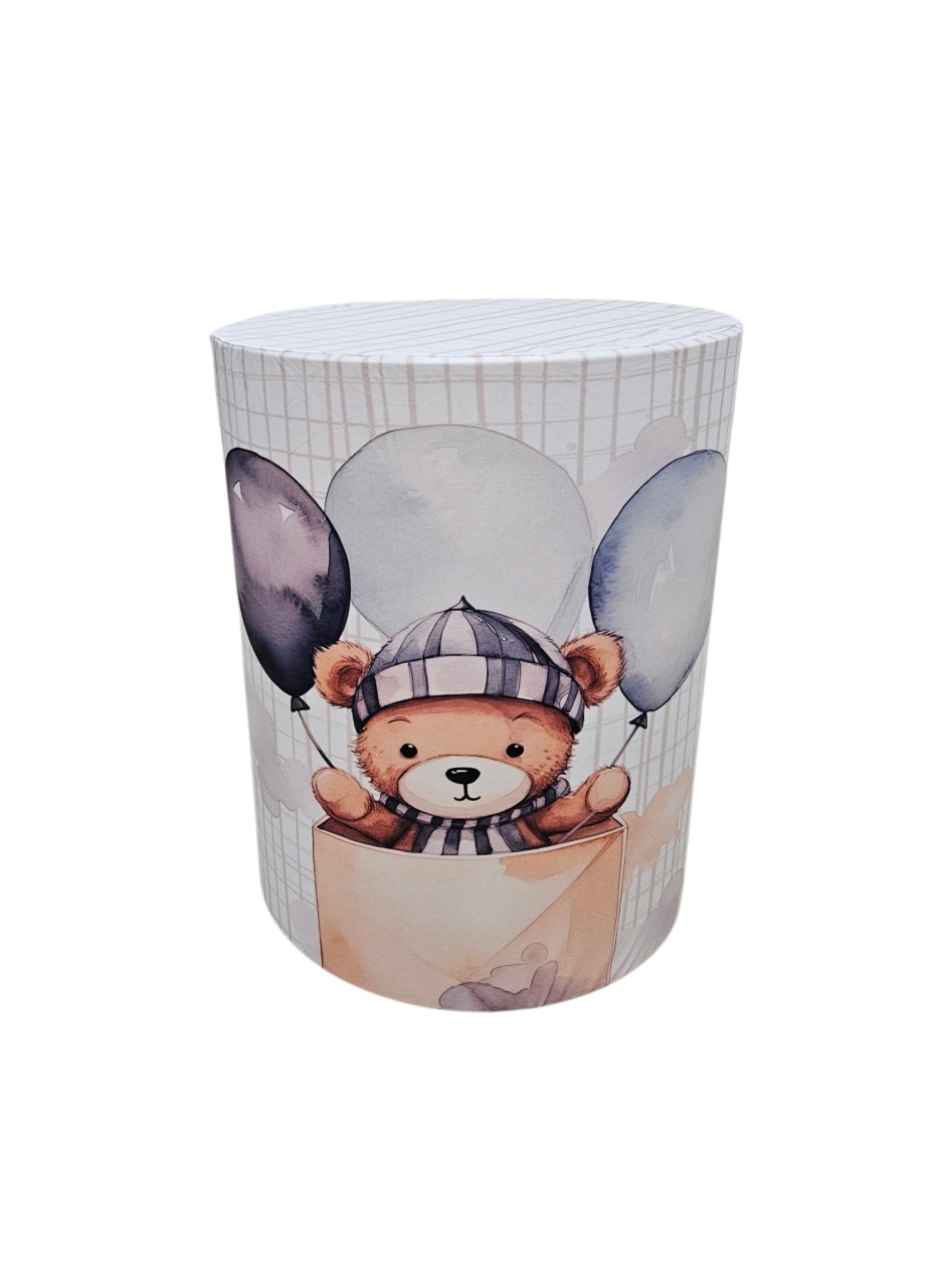 Capa Mesa Cilindro M - Urso Aviador - DecorFest