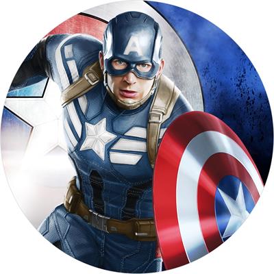 Painel Redondo Capitão America - DecorFest