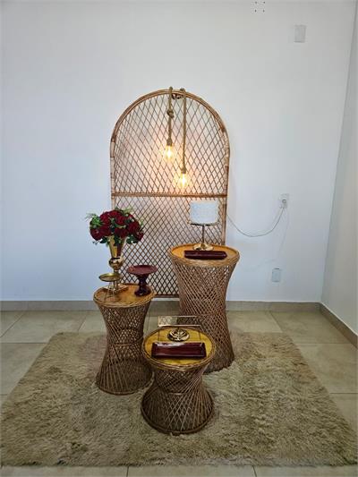 Kit Festa Facil P - Adulto - Vime Marsala E Dourado - DecorFest