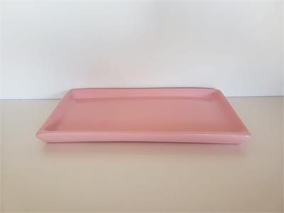 Prato Retangular Rosa - Louça - DecorFest