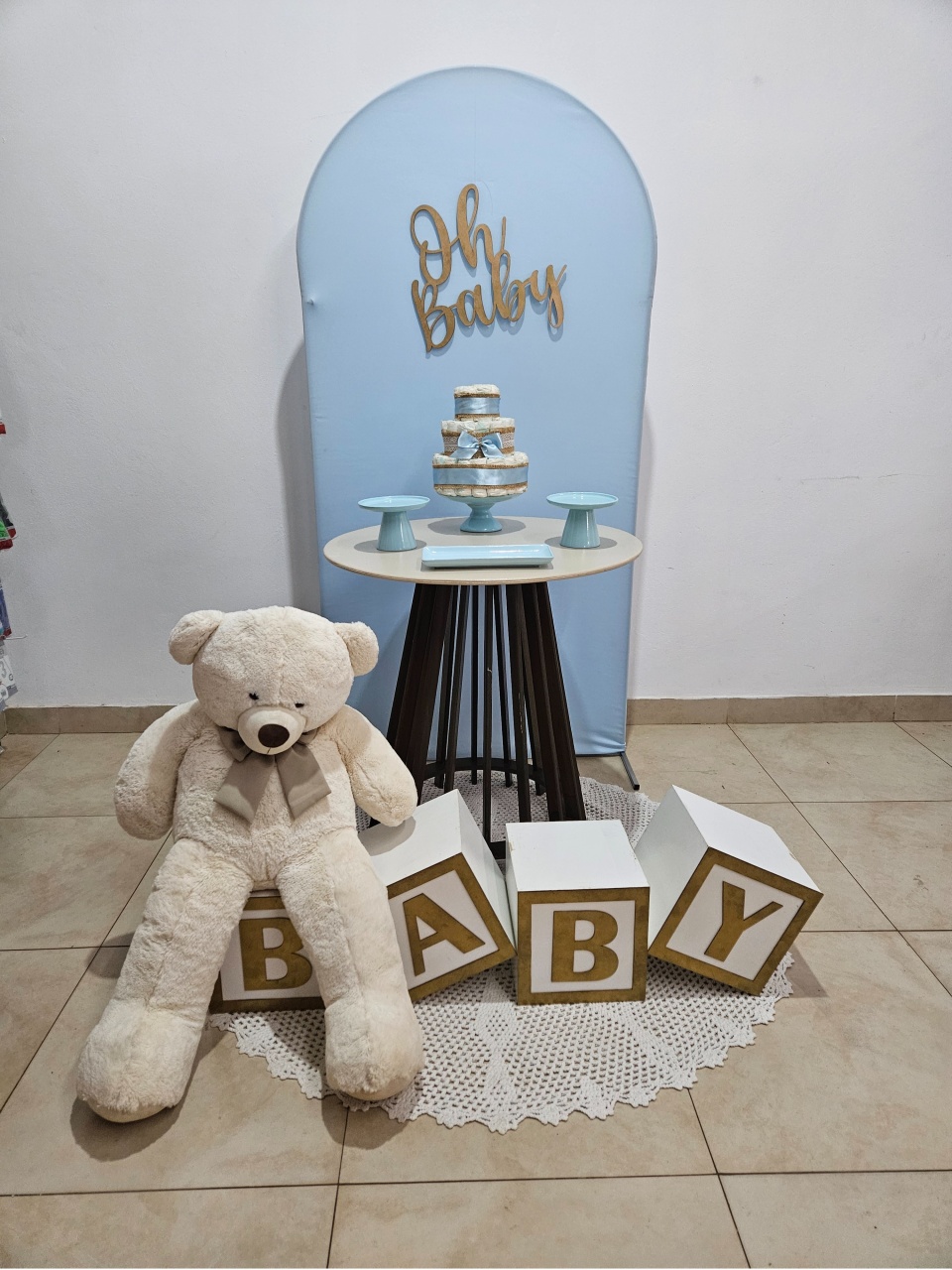 Kit Chá de Bebê P - Azul Candy - DecorFest