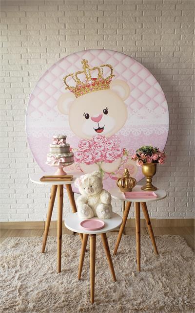 Kit Festa Facil - Cha de Bebê - Ursinha Realeza - DecorFest