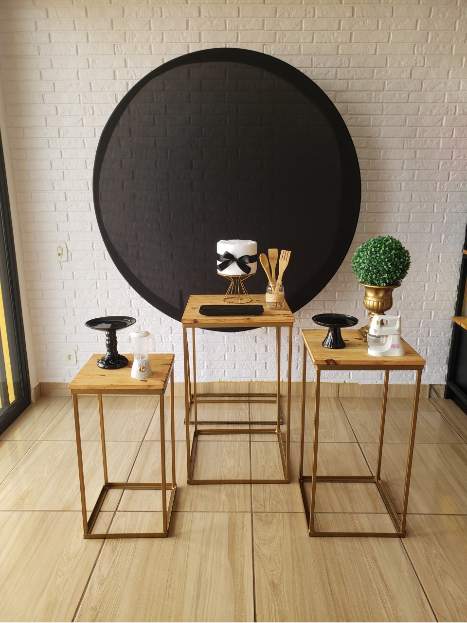 Kit Cha de Cozinha - Preto 1 - DecorFest