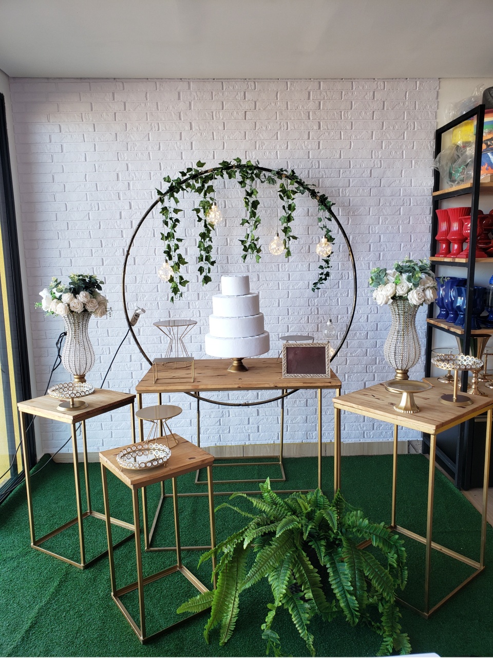 Kit Casamento/Noivado Dourado Samambaia - DecorFest