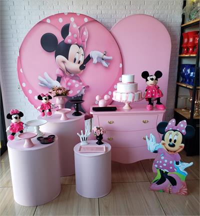 Kit Festa Facil G - Minnie Rosa - DecorFest